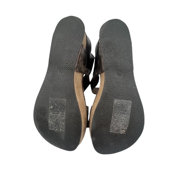 Pierre Dumas Hester Brown Platform Wedge Sandals Size 6 1/2 Women’s - Picture 9 of 9